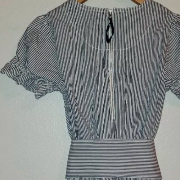 J Crew Ruffle stretch cotton poplin jumpsuit size 4 - Picture 6 of 7